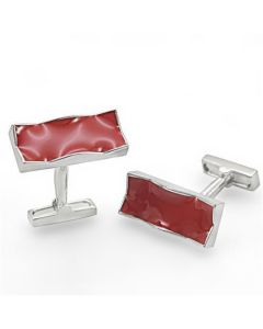 JCE1372 Rhodium Brass Cufflink with No Stone-Default Title