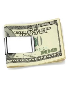 JCE3380 High polished (no plating) Stainless Steel Money clip with No Stone